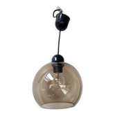 Smoked glass pendant light