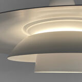 Large layered pendant light by Mogens Davidsen for Superlight. Denmark 1970s