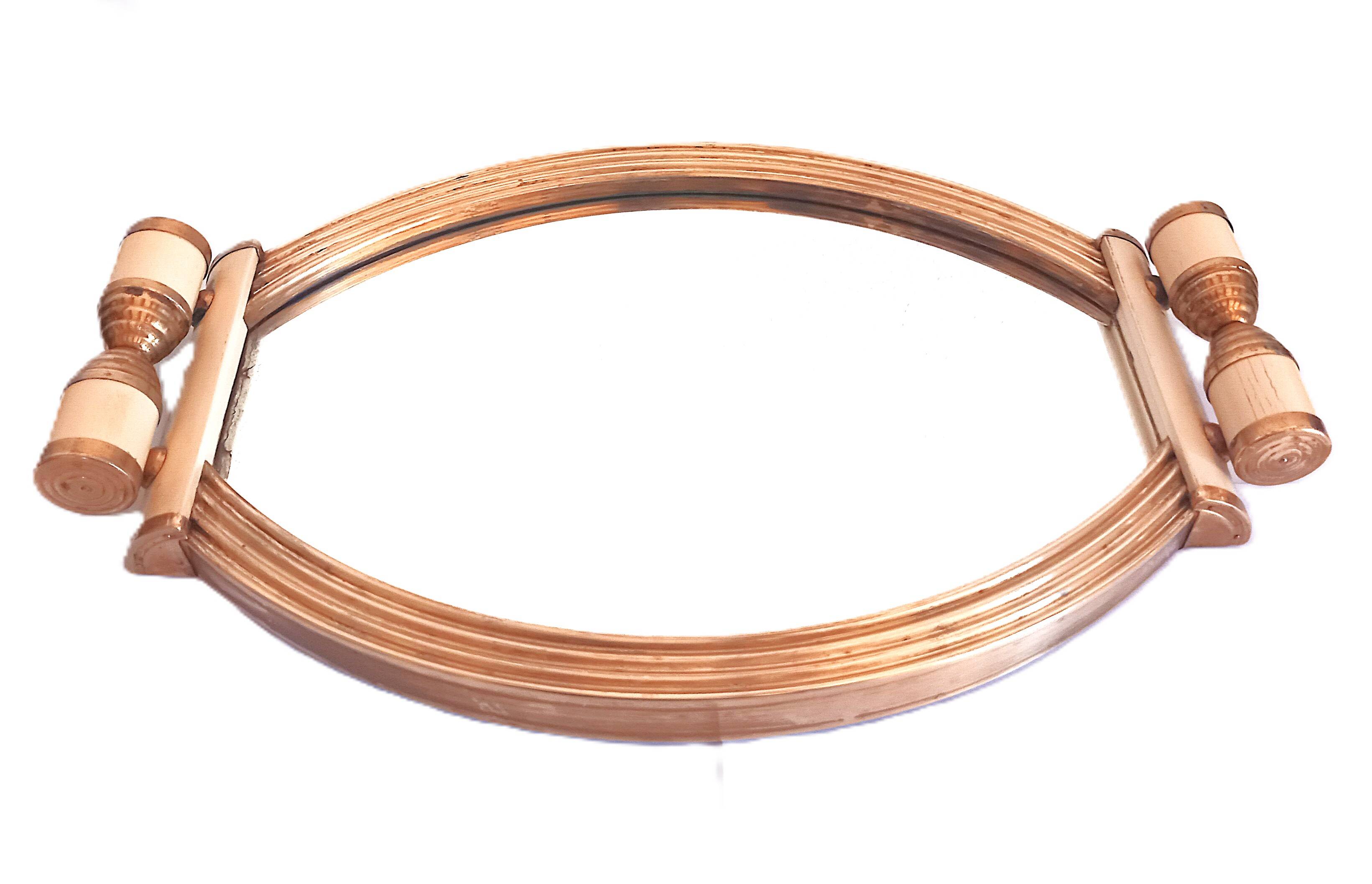 Antique Art Deco mirror tray