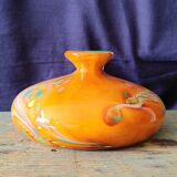 Blown glass vase signed j.m operto silice creation biot
