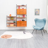 Wall shelf, teak, 60s, two boxes