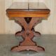 Victorian Gothic library table in antique oak