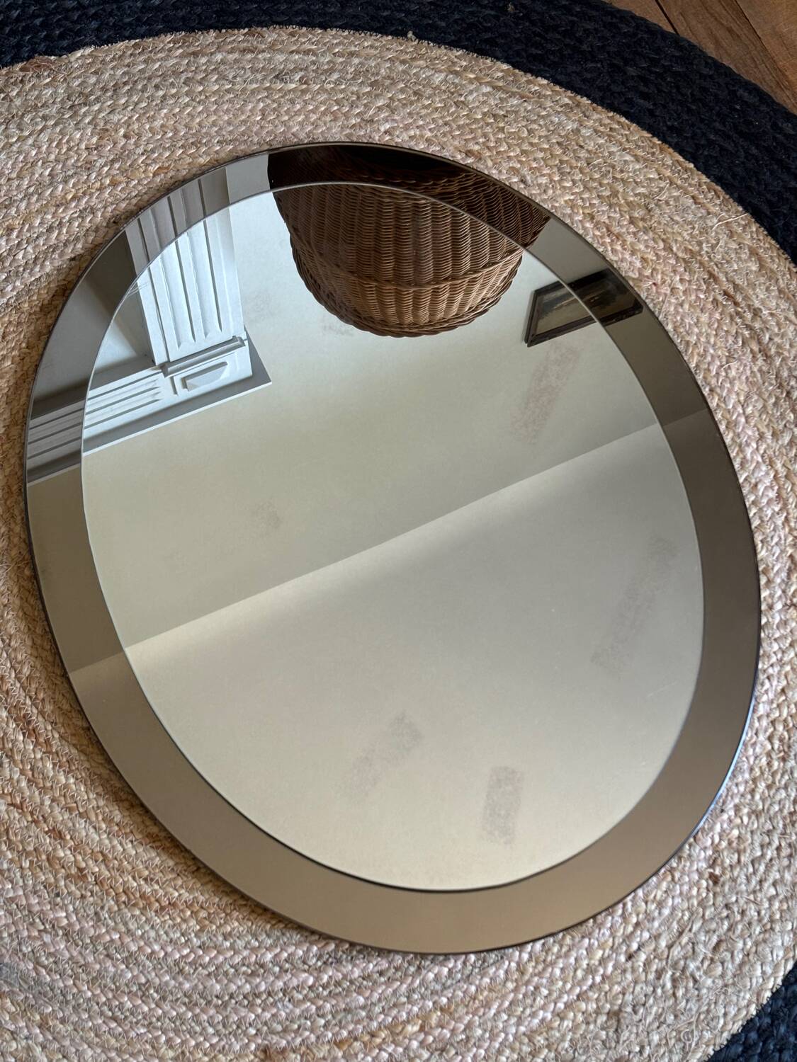 Vintage oval mirror 70's