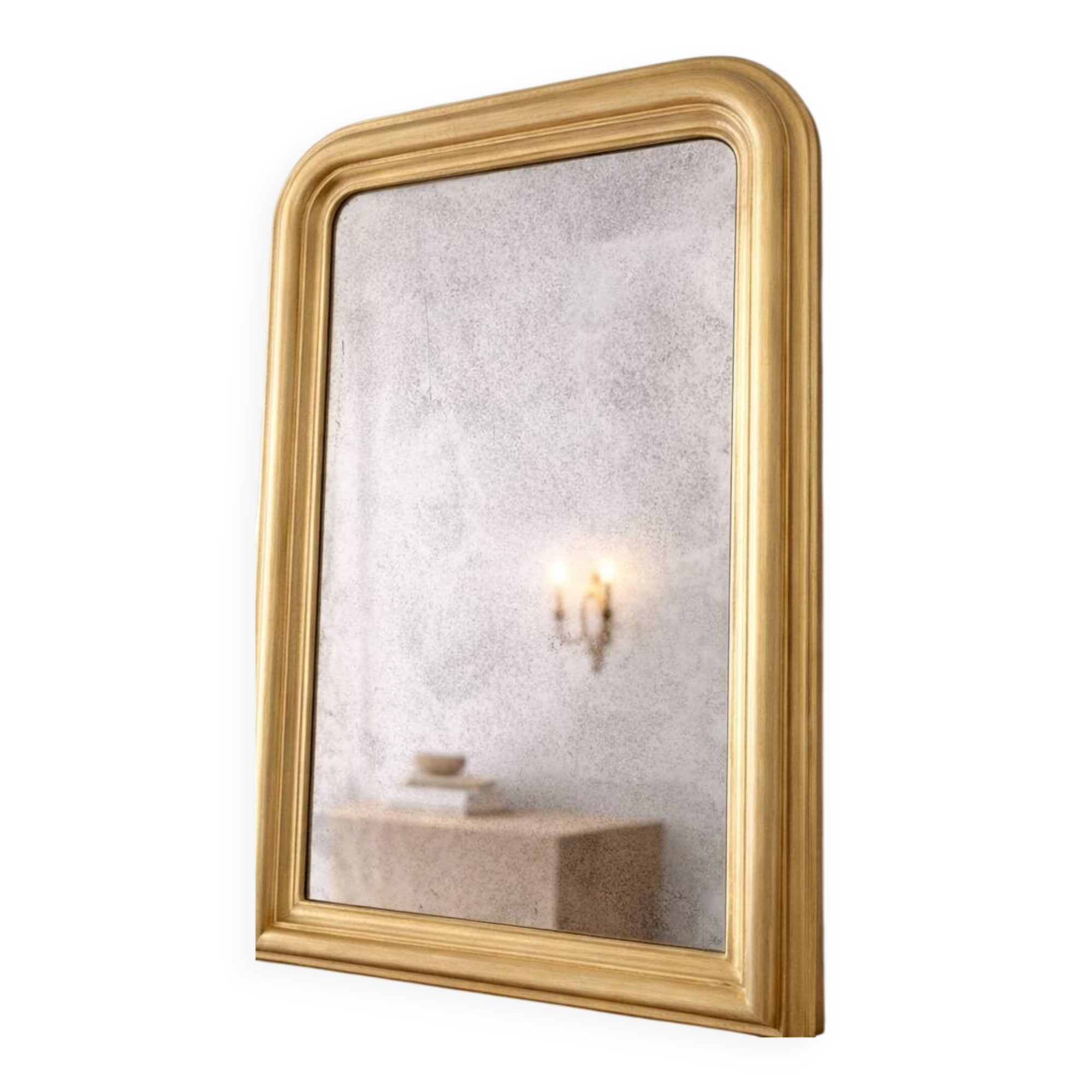 Louis-Philippe mirror in gilded wood — early 20th century, 85 cm