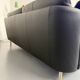 3-seater sofa Intertime I-Cielo black leather contemporary design