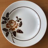 8 antique flat plates in Saint-Amand earthenware (Nord)