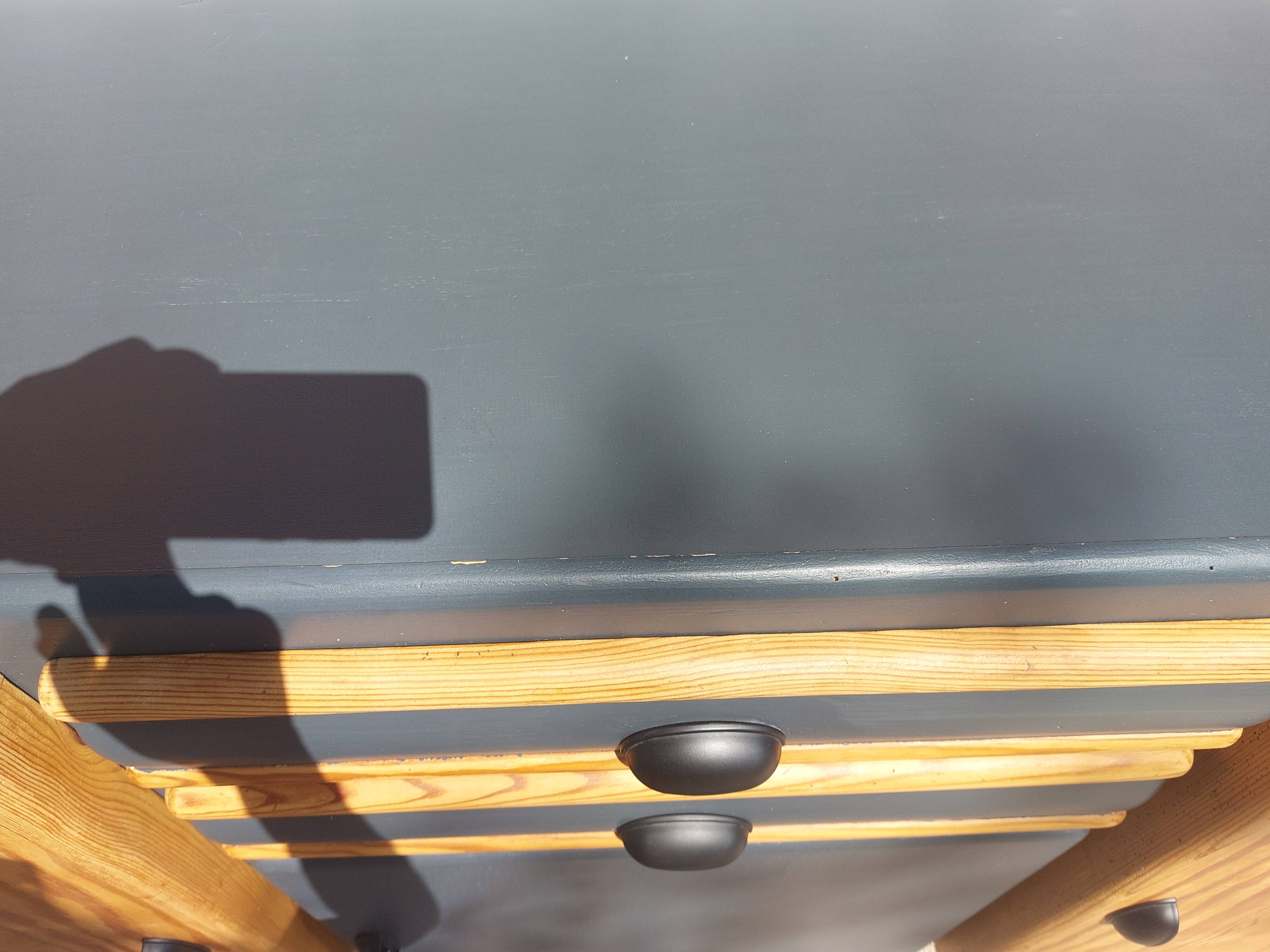 buffet Mado bois poncé et gris anthracite