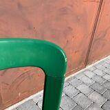 6 Bruno Rey Kush & co Green Stackable Chairs Circa 1970