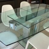 Table extensible en verre designer Thomas Althaus
