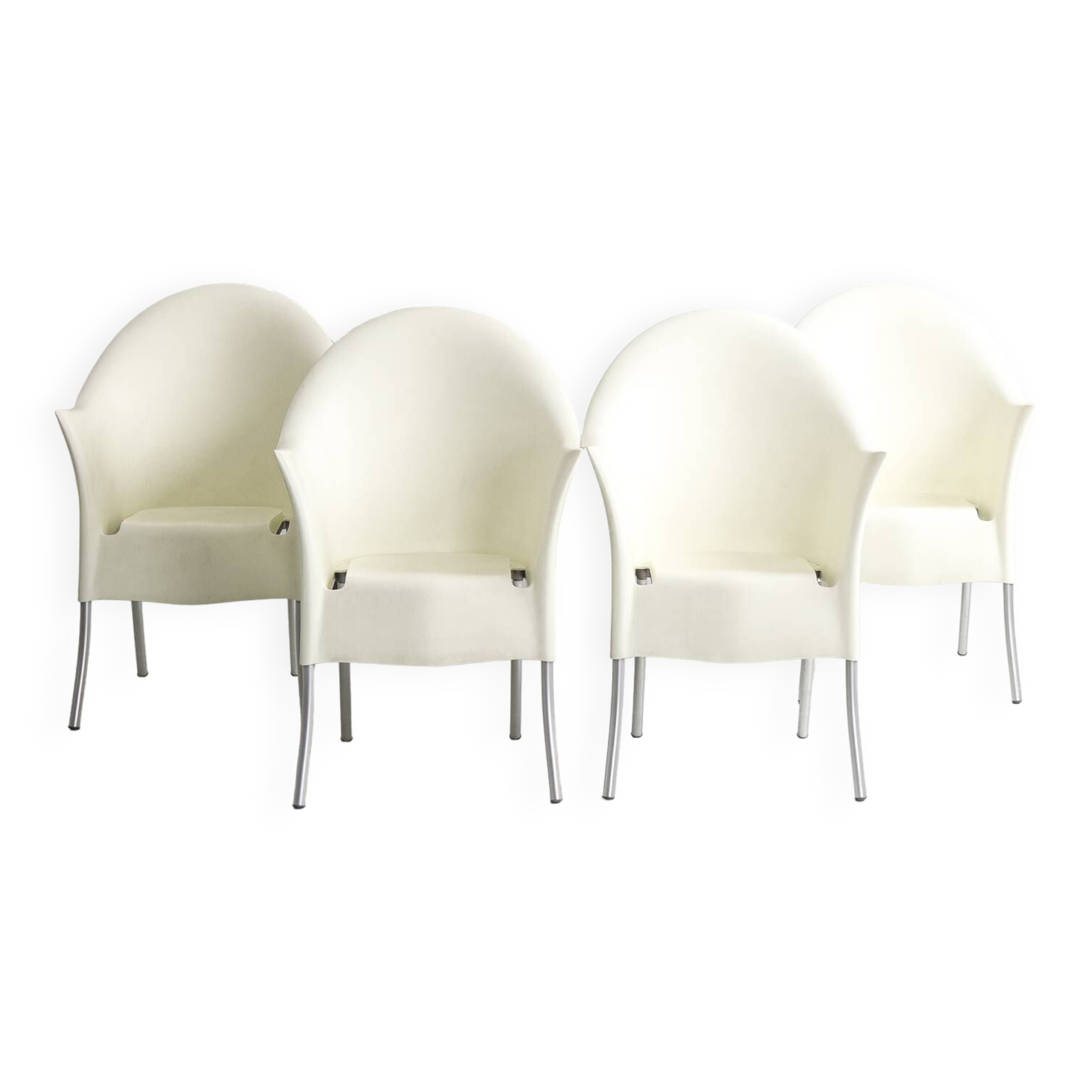 Set of 4 chairs, Lord Yo by Philippe Starck for Aleph, 1994