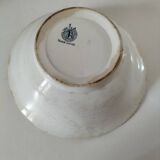 Antique salad bowl from Moulin des Loups, blue Marie-Louise pattern