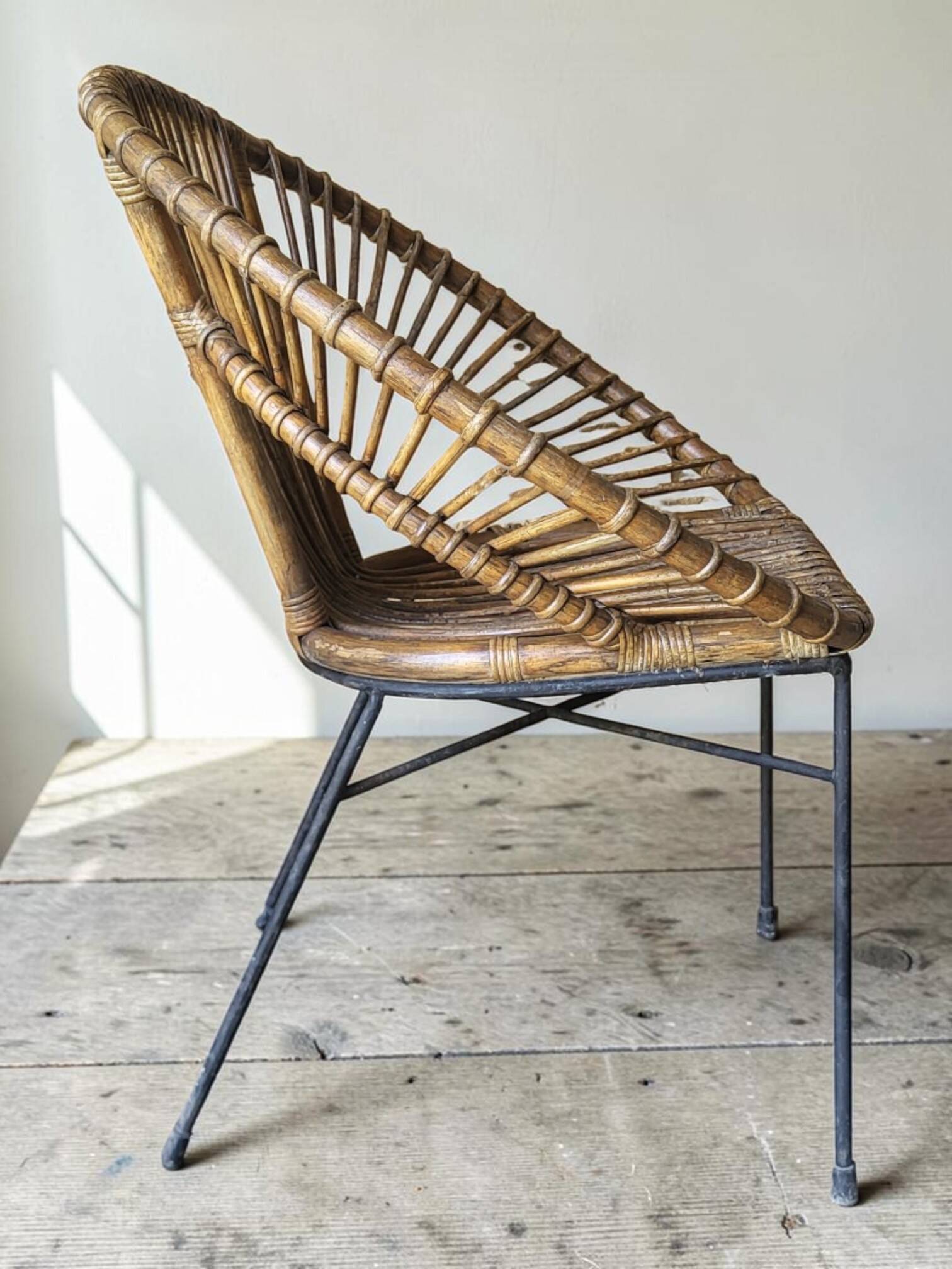 1960s rattan armchair