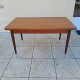 Scandinavian vintage extendable teak table 1950