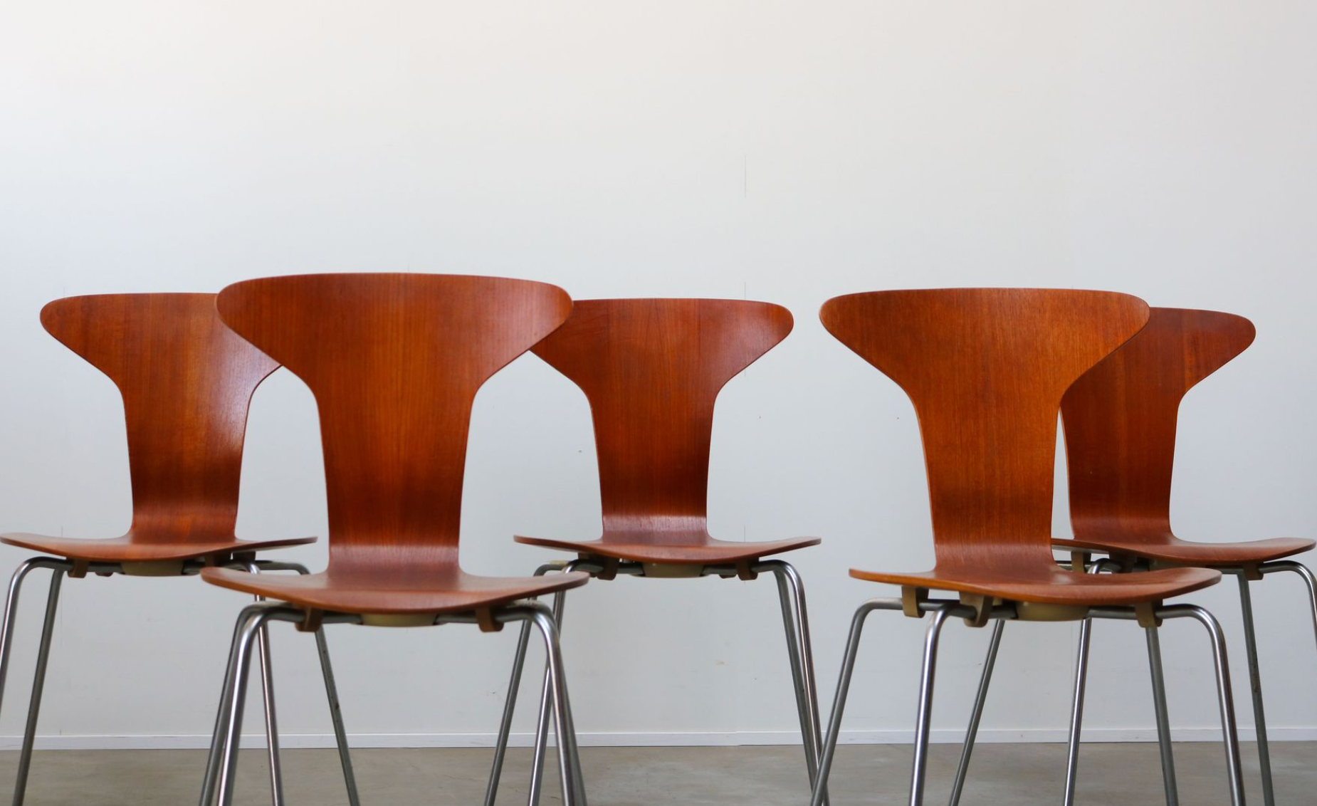Model 3105 Mosquito chairs by Arne Jacobsen for Fritz Hansen 1967