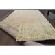 1970s Vintage Turkish Oushak Handmade Wool Cotton Orange Runner Rug 108x312
