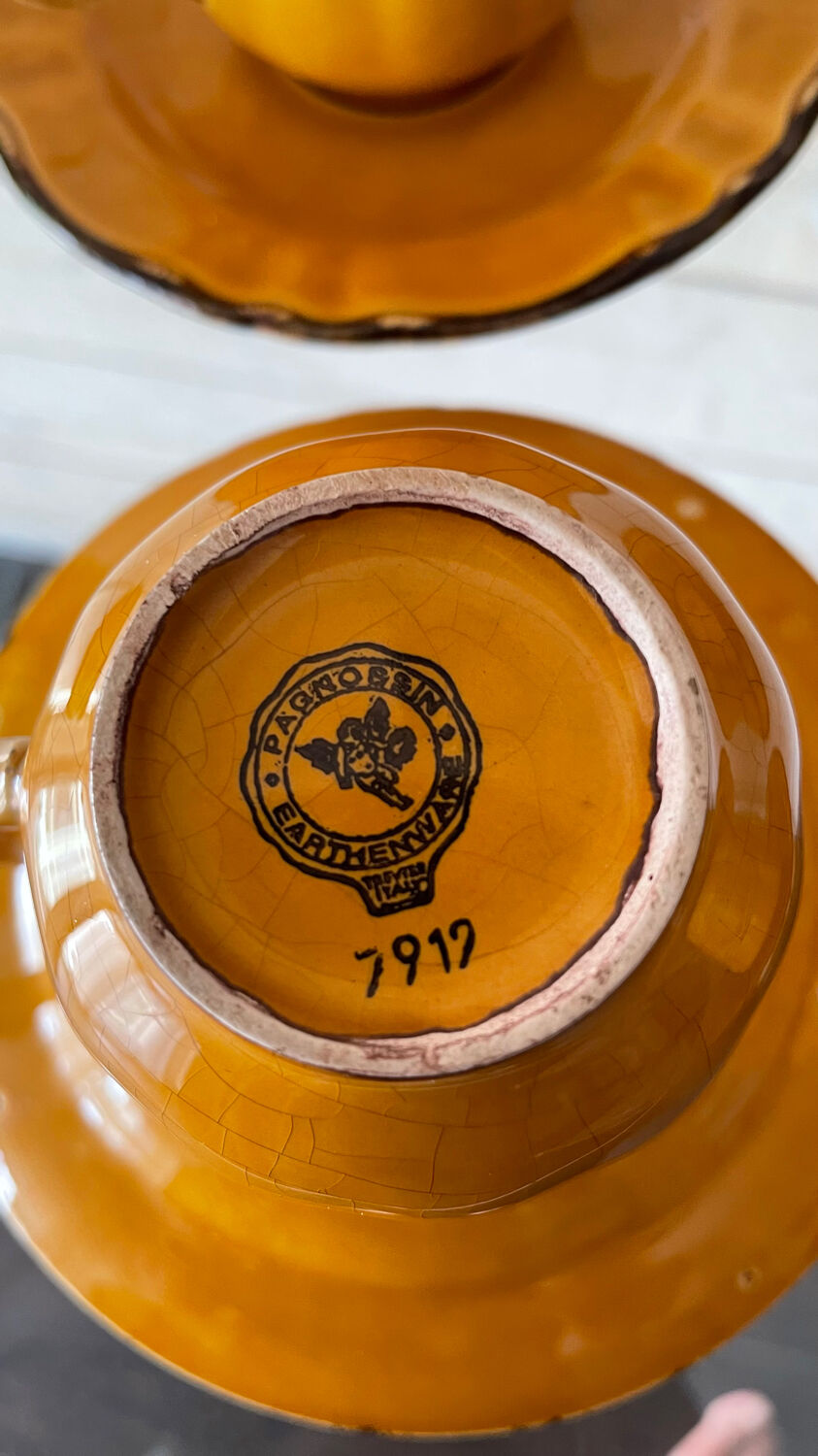 Pagnossin mustard yellow coffee cup