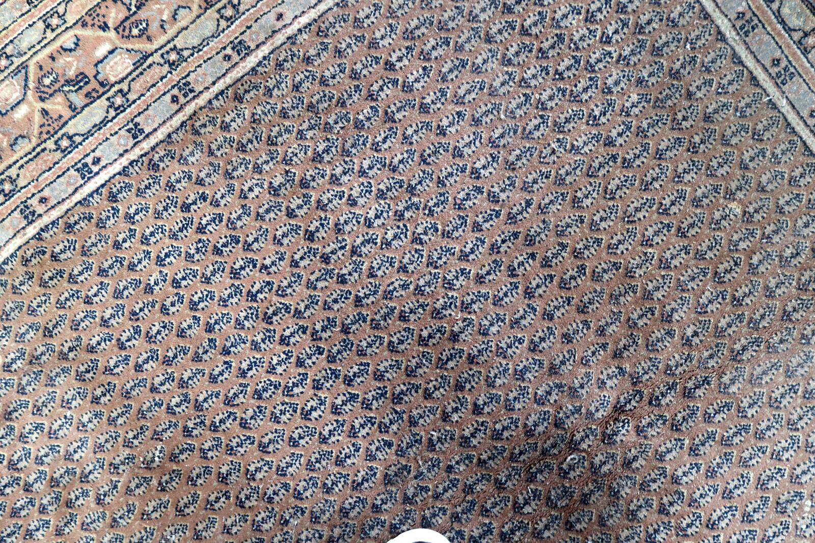 Tapis Seraband indien vintage en laine fait main – 170 x 237 cm - 1C1034