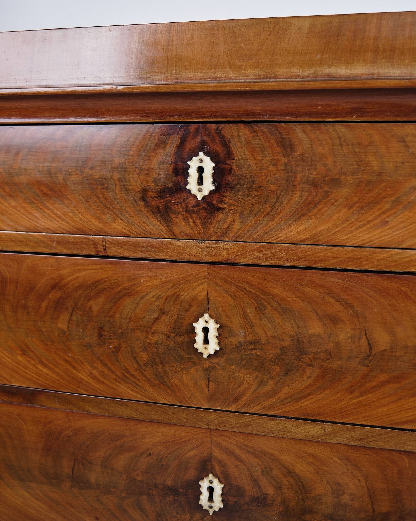 Chest of drawers - antique - mahogany - 7 drawers - 1860s
