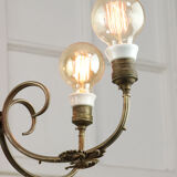 Art-deco brass chandelier, 1930s