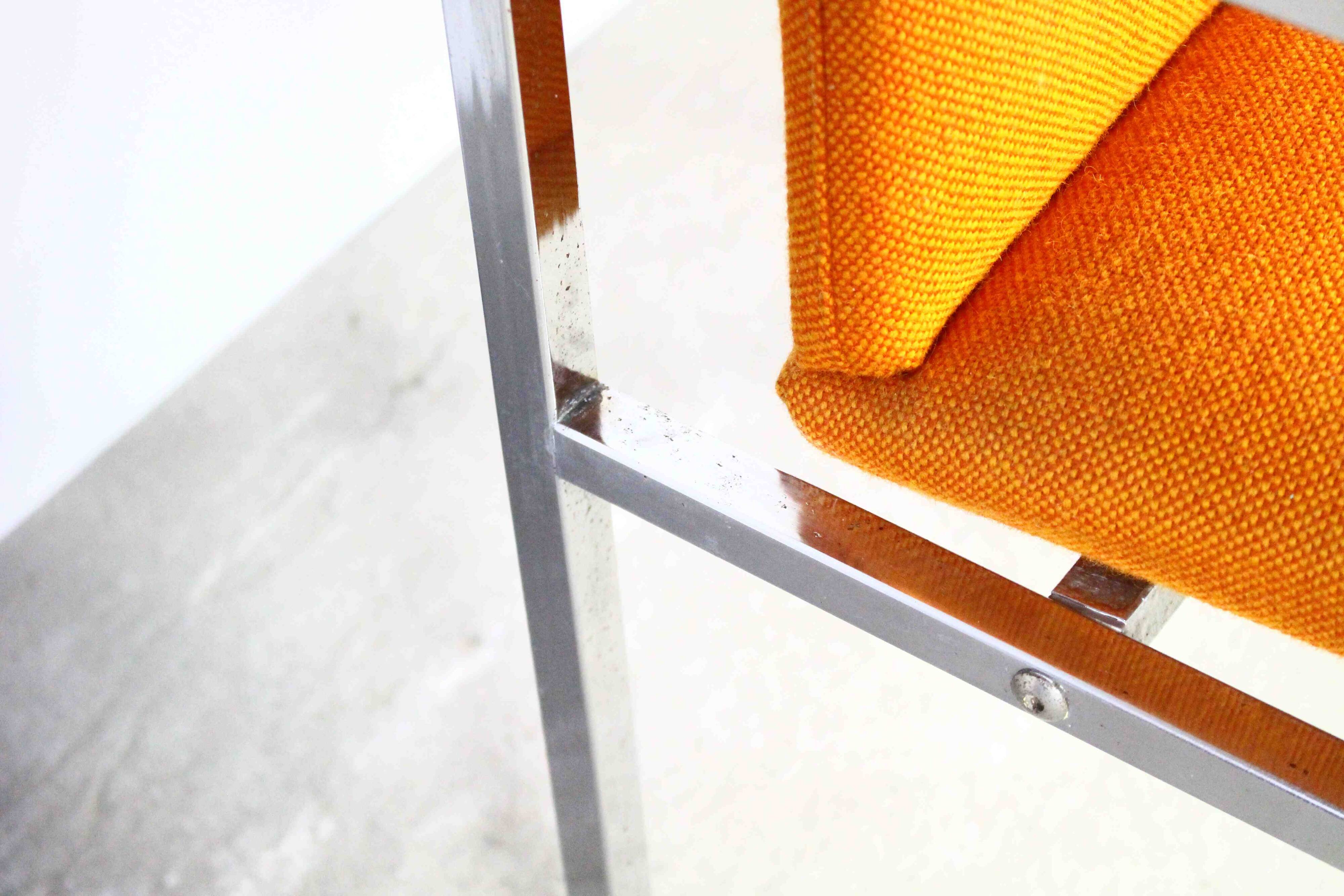 Danish orange chair by Sigvard Bernadotte for France & Søn 1970s
