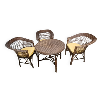 Dark rattan winter garden furniture