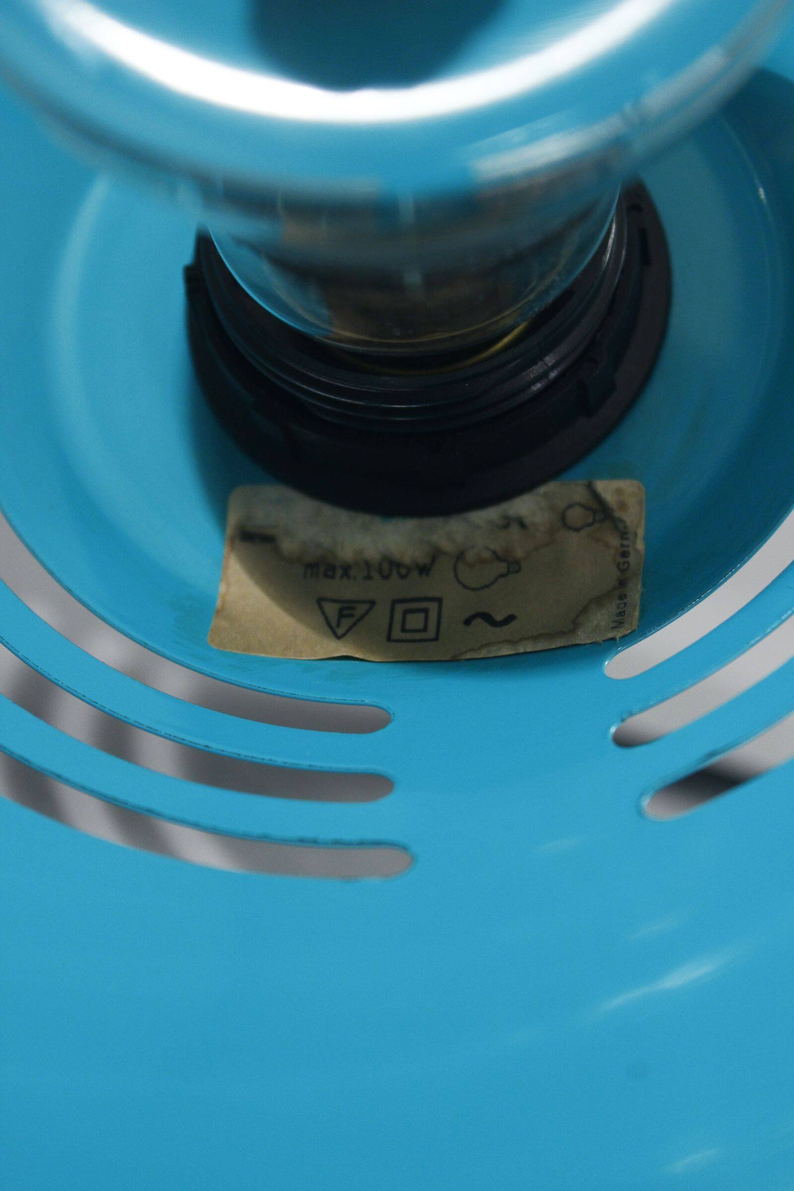 Post-modern suspension lamp Memphis metal & plastic design Brilliant 1980s