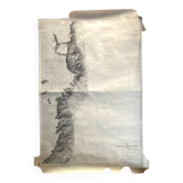Old nautical map Mediterranean Sea - Corsica - From Bastia to Porto Vecchio