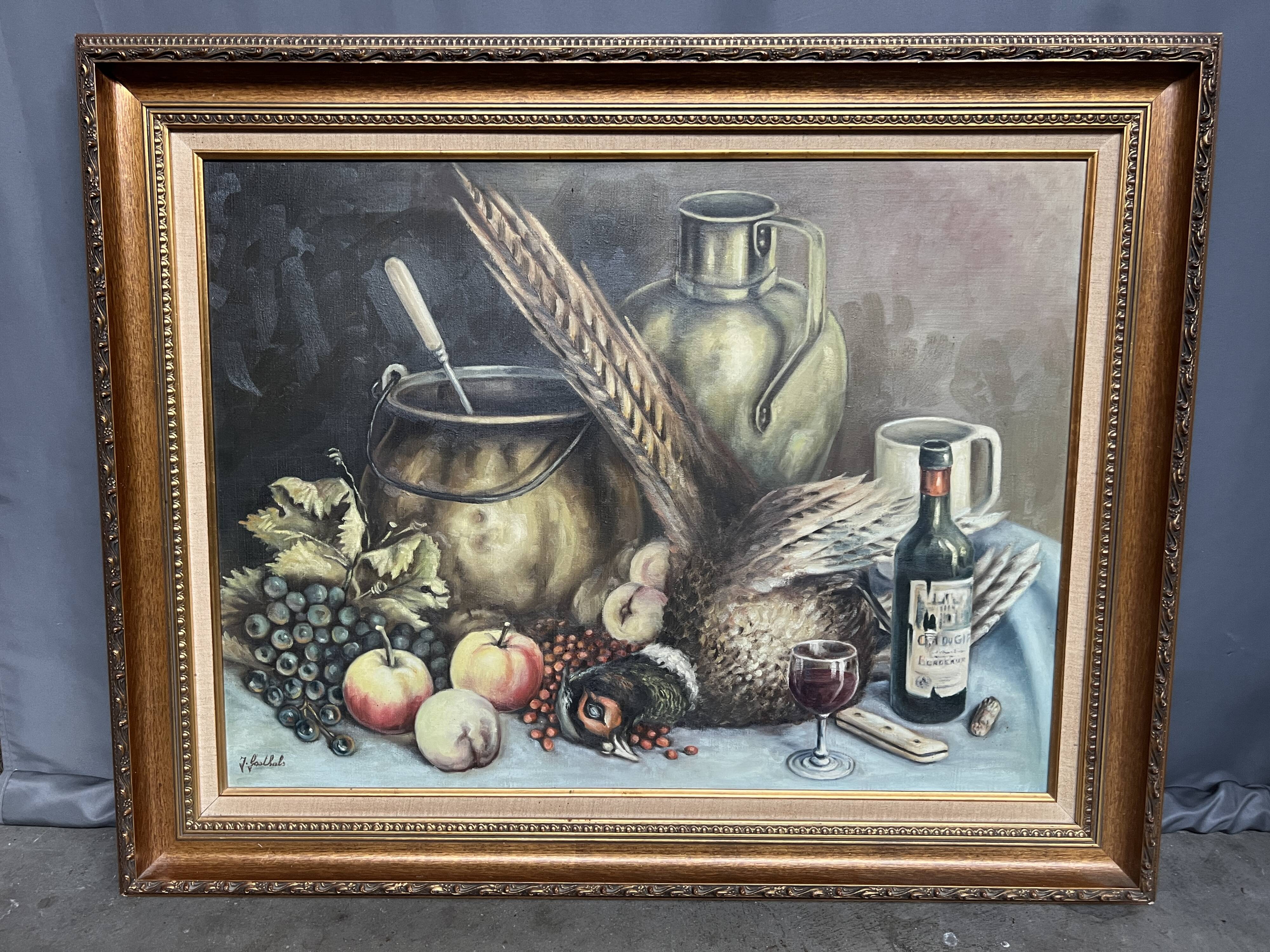 J. Gosthals. Still life. Oil on canvas.