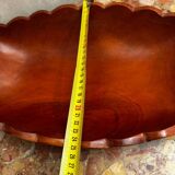 Vintage Red Carved Wooden Bowl / Pocket Dish - 41 / 25 / H 8 cm
