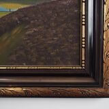 Painting „The Landscape with Hills”, Scandinavian design, 1970s, by V. Kier