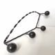 Vintage coat rack 1960 4 black ball hooks
