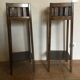 Pair of wooden standing planters