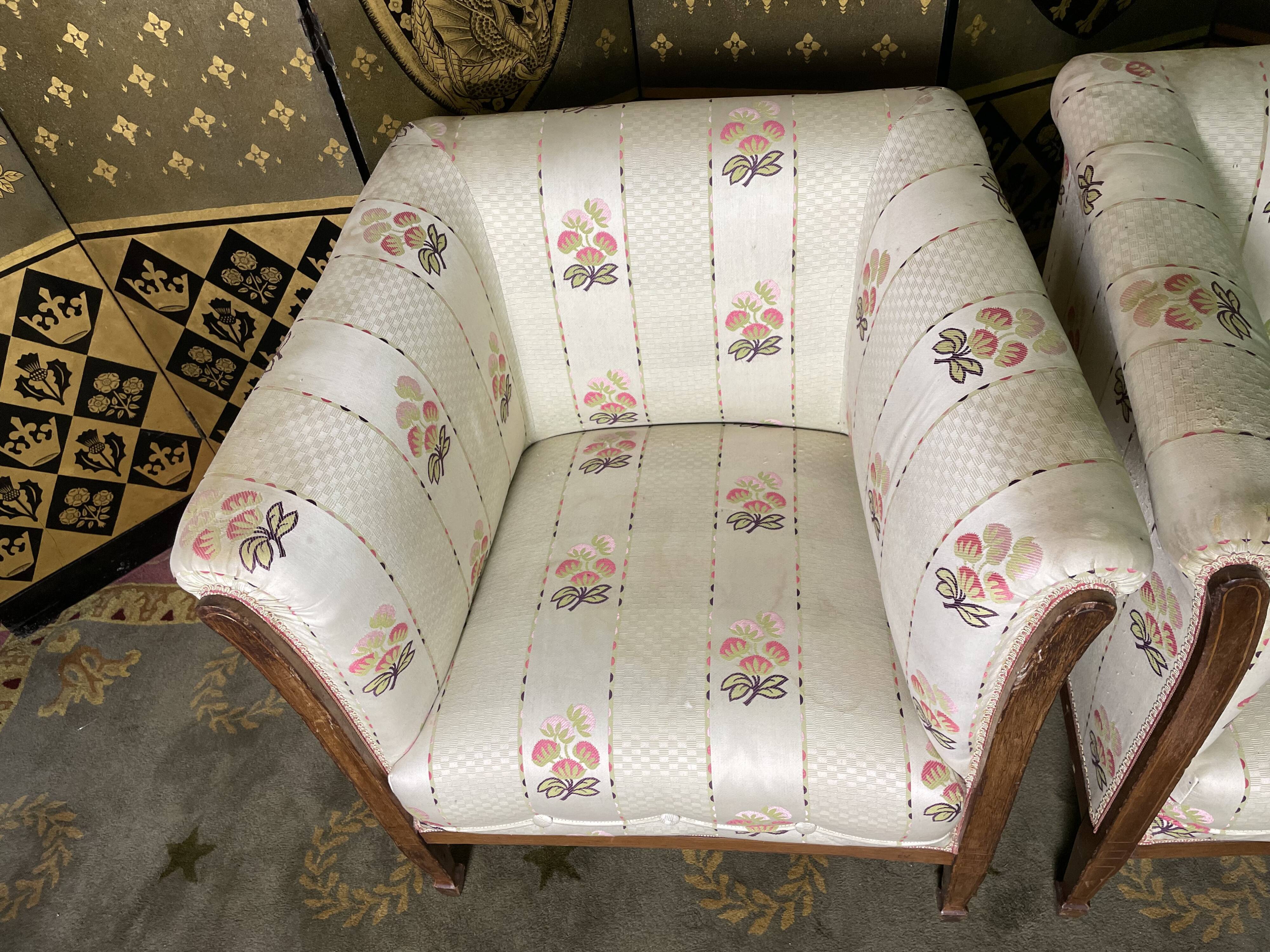 Pair of Art Deco period armchairs