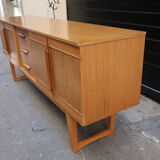 Wooden sideboard of the 70s u-shaped footing
