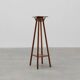 Art Deco tall oak wooden console or pedestal, France 1920s