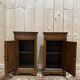Pair of Louis Philippe style bedside tables in walnut