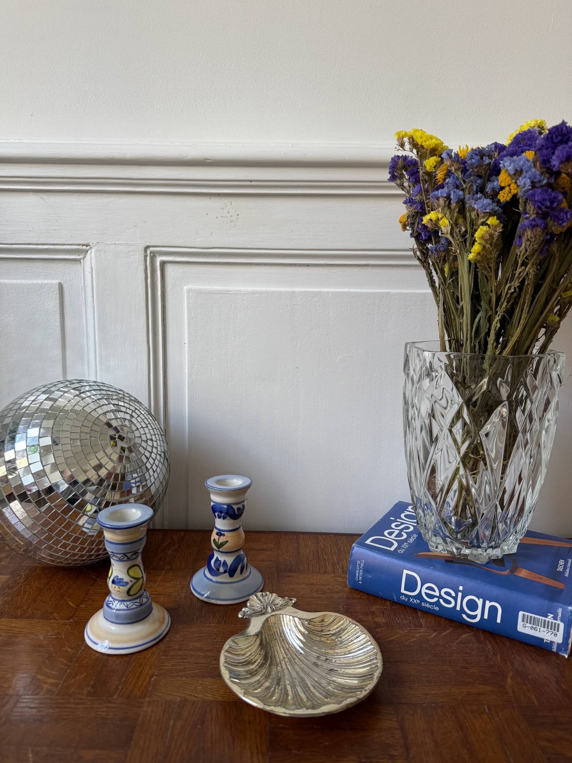 Silver-plated shell dish
