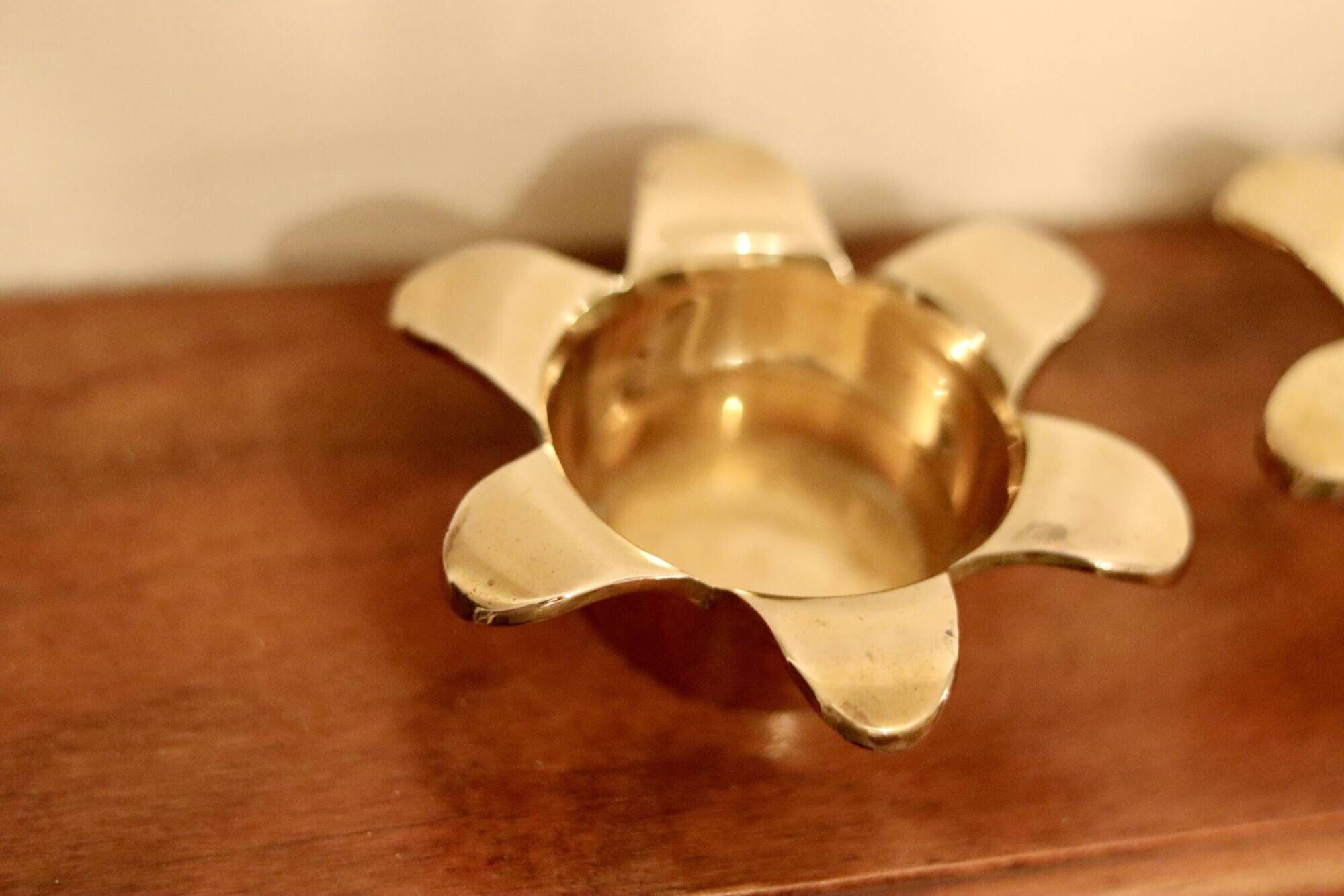 Trio of Mid-Century Swedish Brass Candle Holders by Scandia