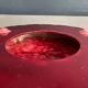 Burgundy ceramic trivet