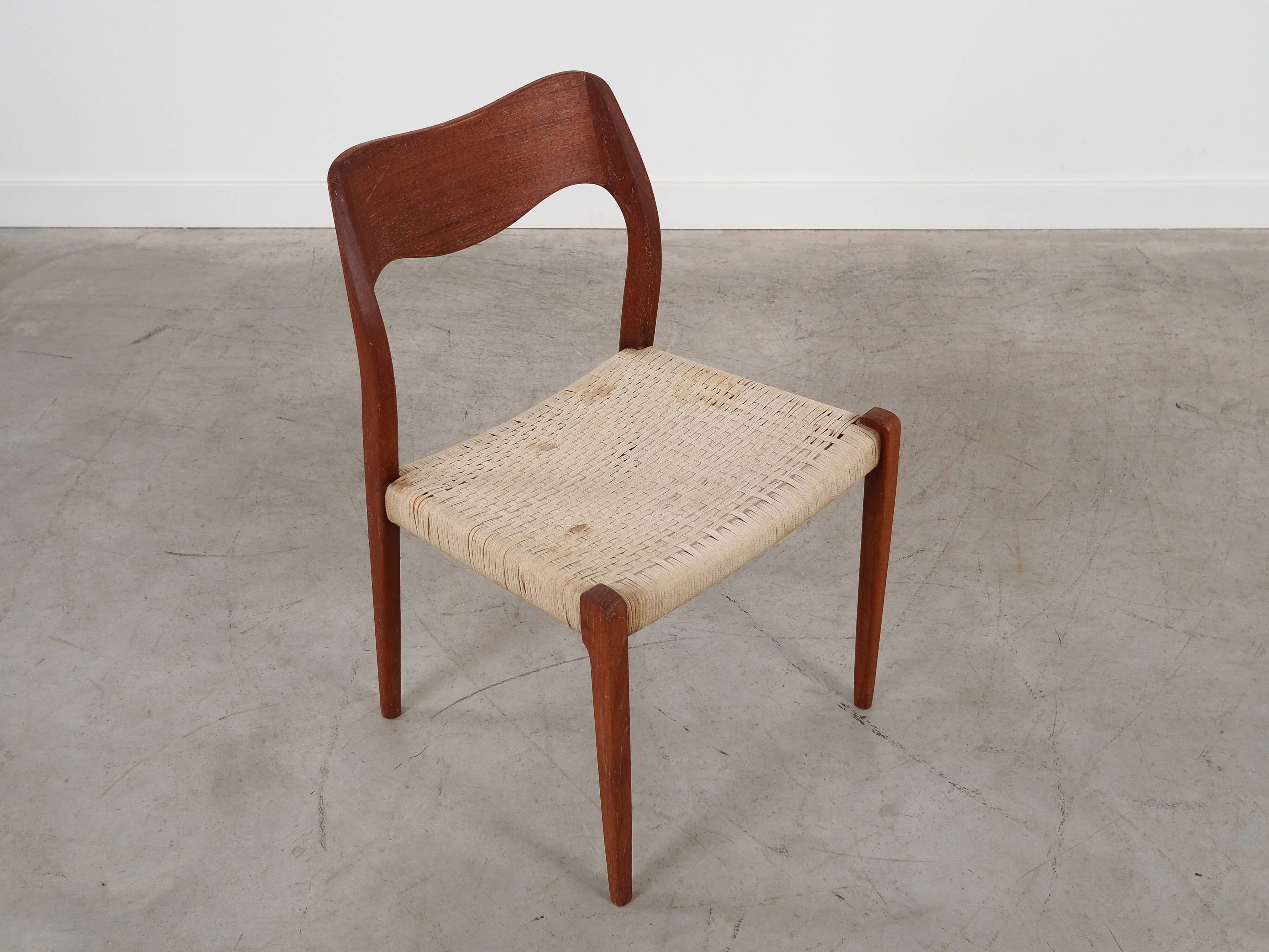 Teak chair, Danish design, 1960s, designer: Niels Otto Møller