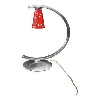 Curved retro-futuristic design lamp – Massive – 1990s