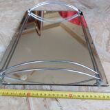 Antique mirror and chrome tray from the Art Deco period 1930