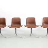 Set of 4 Scandinavian chairs model PK9 original edition K. Christiansen