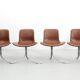 Suite de 4 chaises scandinaves modele PK9 édition originale K. Christiansen