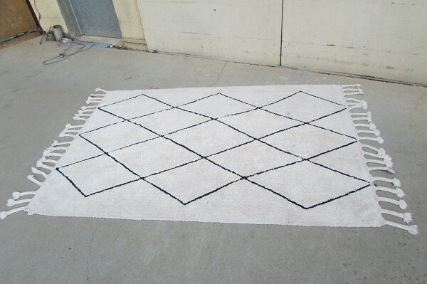 Tapis berbère en coton, 200x140 cm