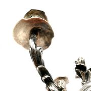 Paire de chandelier rococo, métal argenté