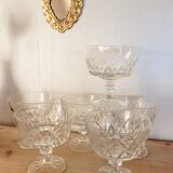 Set of 6 glasses in Champagne