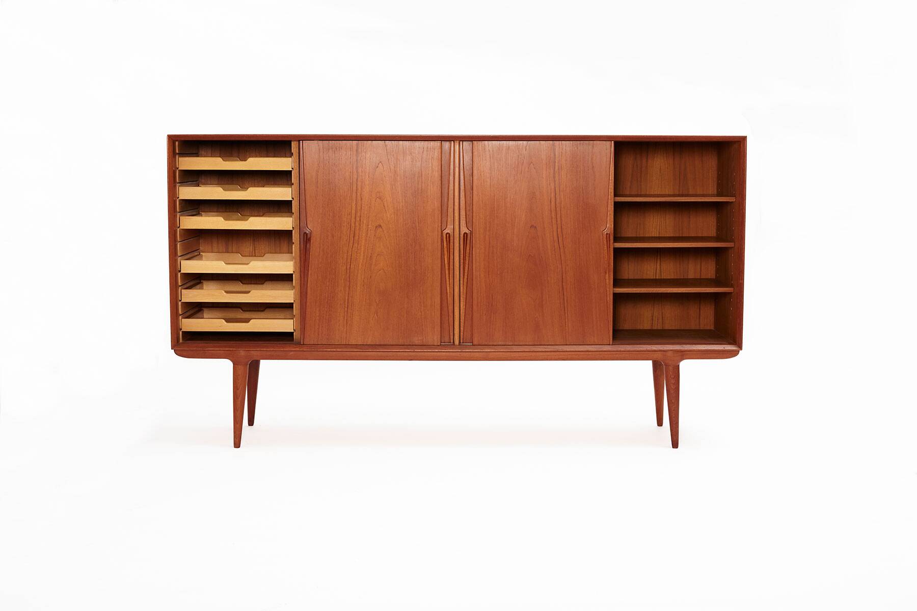 High sideboard model 19 designed by Gunni Omann for Omann Jun Møbelfabrik