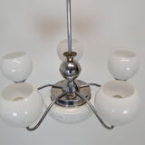 Art deco chrome chandelier,1930's.