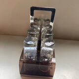 Old vodka alcohol aperitif shot service from the 70s
